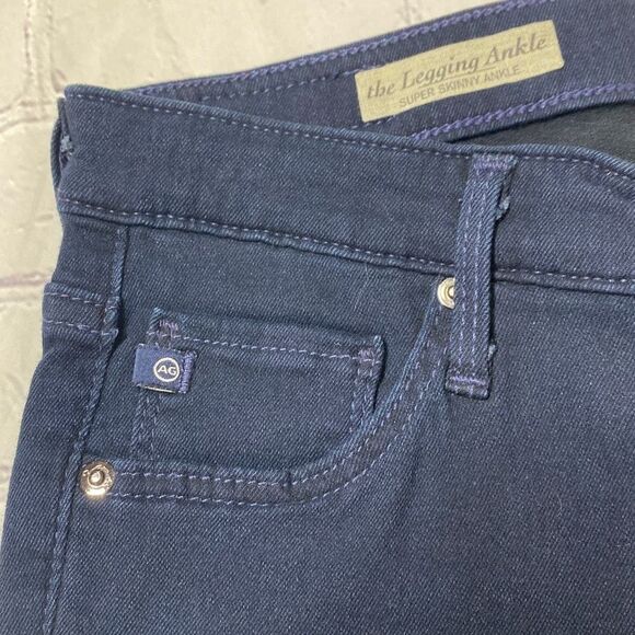 AG Adriano Goldschmidt The Legging Super Skinny Ankle‎ Stretch Jeans Navy - Picture 7 of 16